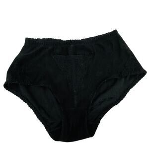 Vintage 80's BIATTA Intimates High Waist Black Brief Xlarge